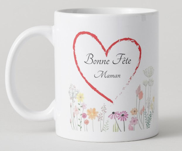 Mug - fête des mères avec coeur