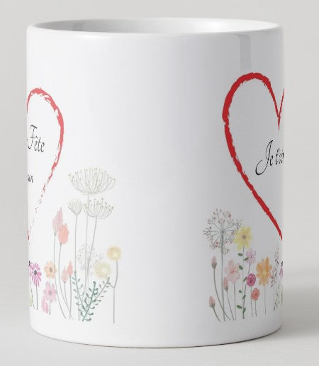 Mug - fête des mères avec coeur