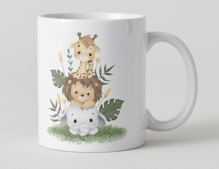 Mug pour enfant - avec prénom et animaux