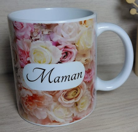 Mug - Maman Je t'aime - fête des mères - fleurs 360