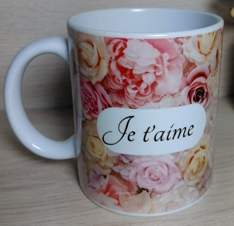 Mug - Maman Je t'aime - fête des mères - fleurs 360