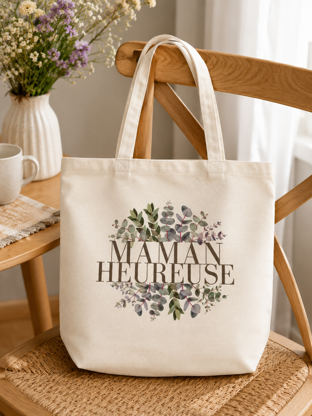 Tote bag - Maman heureuse - Fête des mères