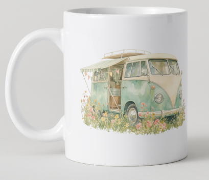 Mug - Combi Vw et fleurs