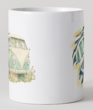 Mug - Combi Vw et fleurs