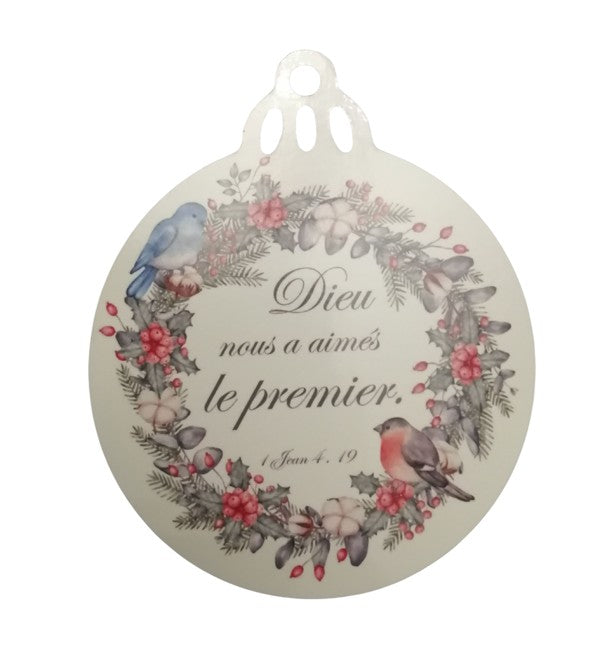 Médaillon de Noël "Dieu nous a aimés le premier"