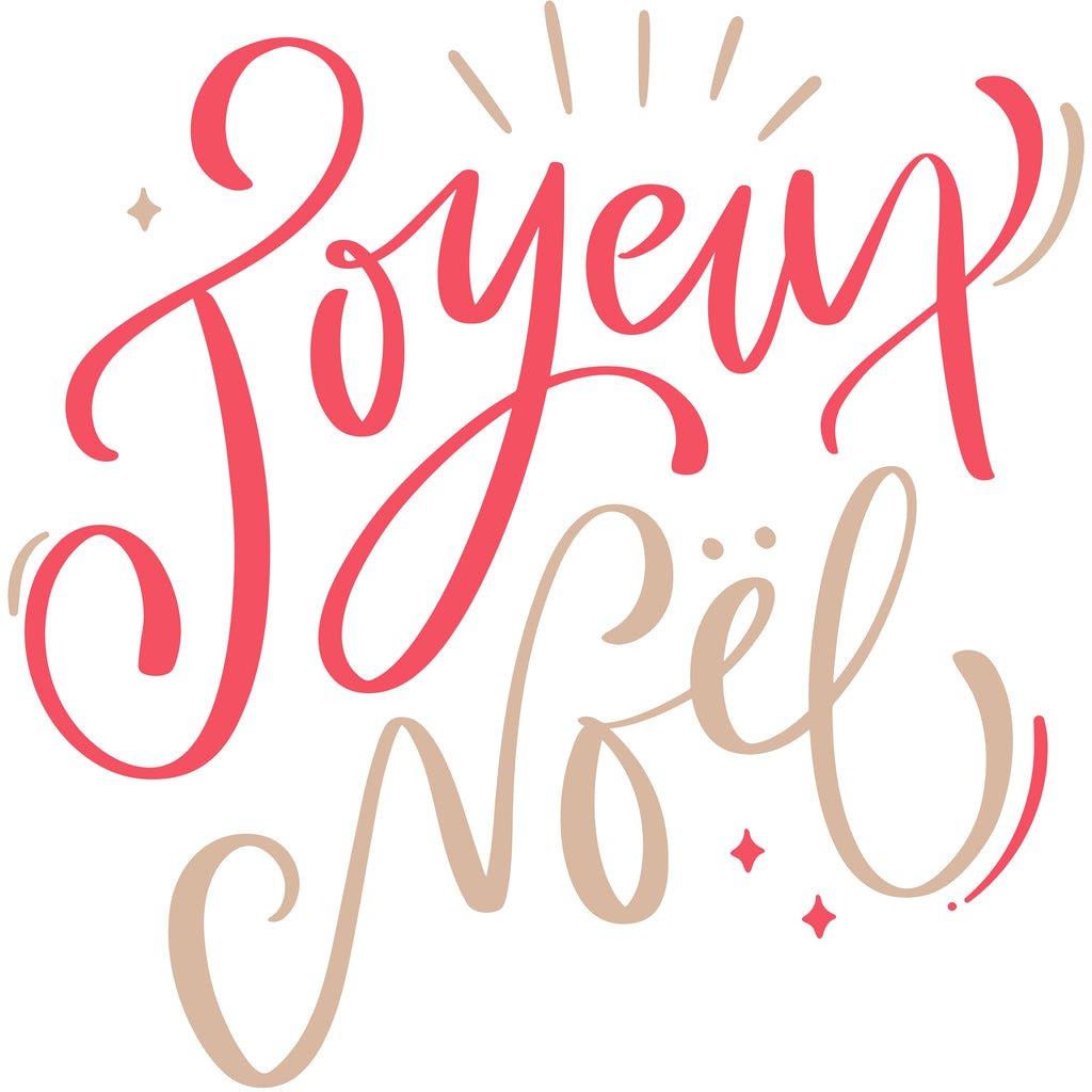 Sac blanc avec cordelette - Joyeux Noël