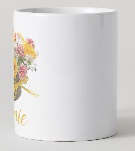 Mug - Fête des grands-mères - bouquet de fleurs jaunes