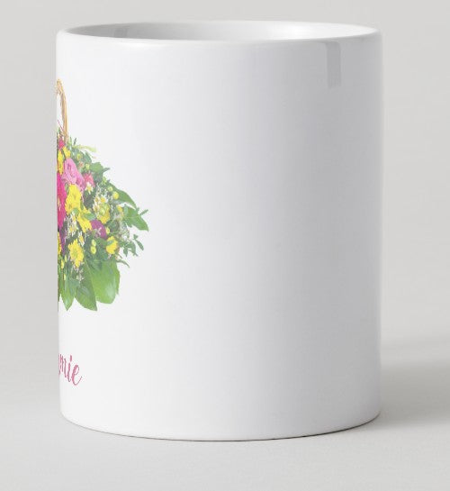 Mug - Fête des Grands-mères - Panier Bouquet fleurs