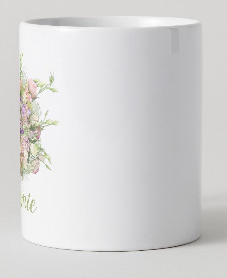 Mug - Fête des Grands-mères - Bouquet de fleurs vertes