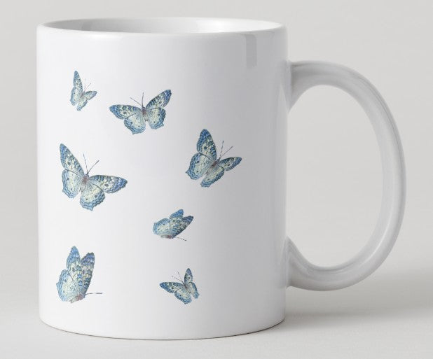 Mug - Fête des Grands-mères - Mamie en Or avec papillon bleu