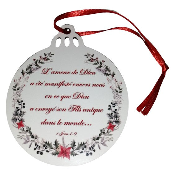 Médaillon de Noël - "Dieu a envoyé son Fils unique..."