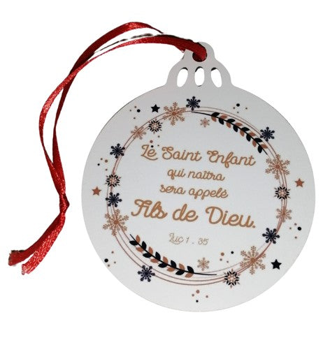 Médaillon de Noël - "Le Saint Enfant qui naîtra..."