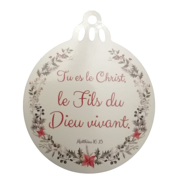 Médaillon de Noël - "Tu es le Christ"