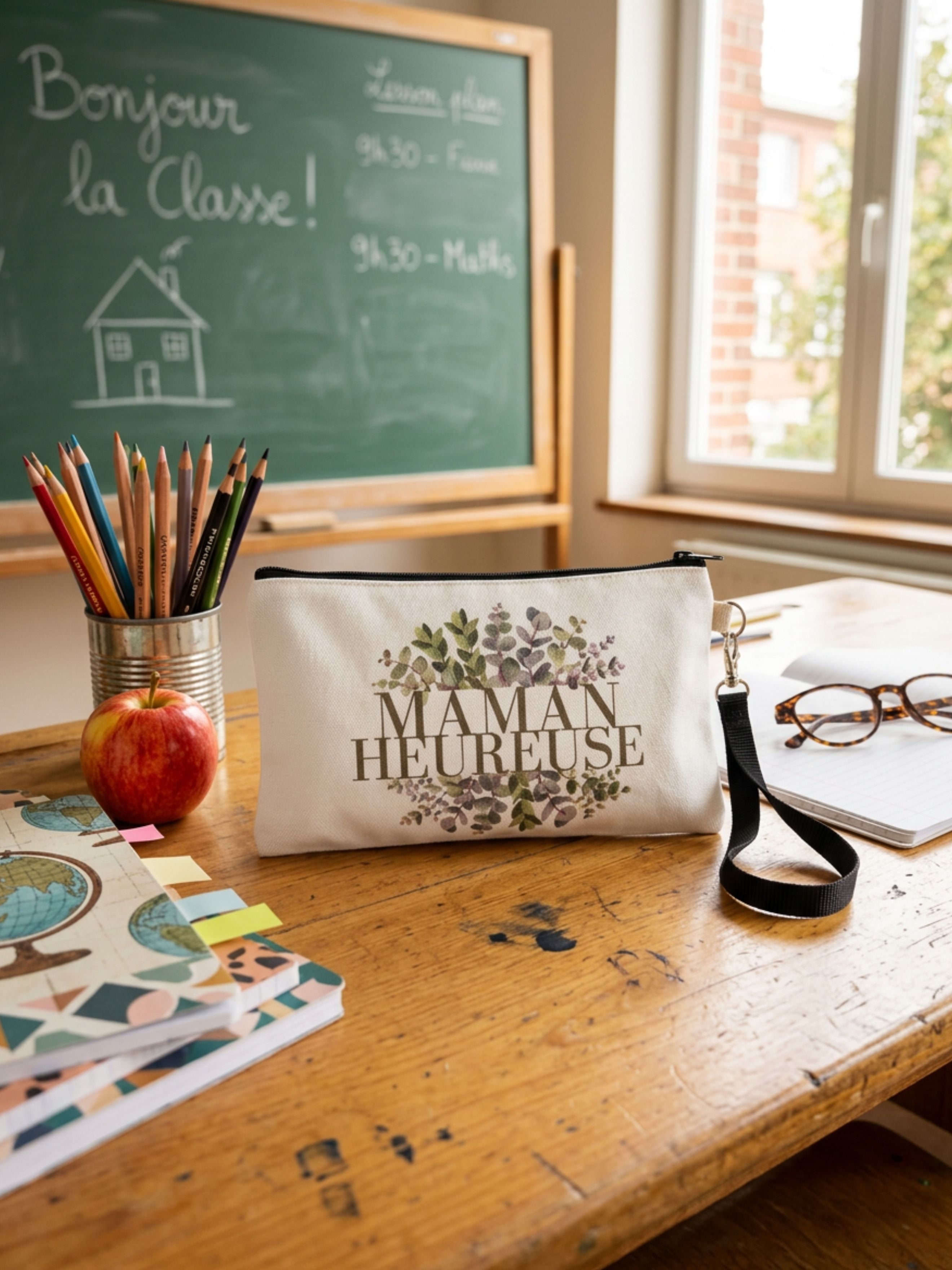 Trousse - maman heureuse - 13*21cm - fête des mères