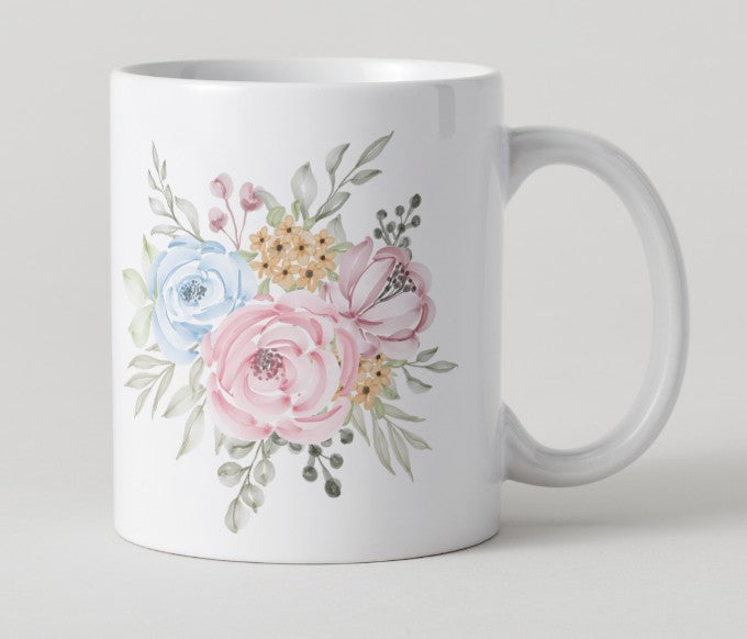 Mug "Fleurs et Prénom"