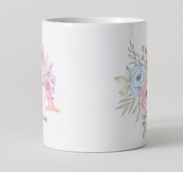Mug "Fleurs et Prénom"