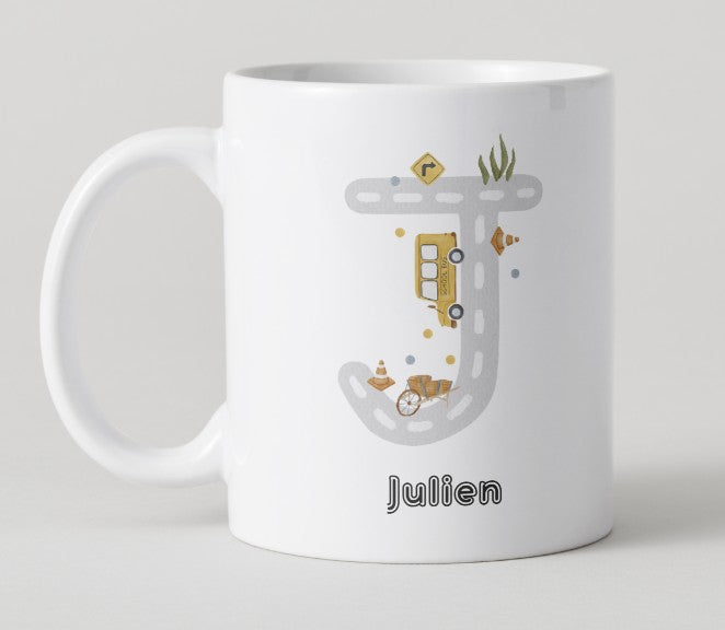 Mug "route et prénom"