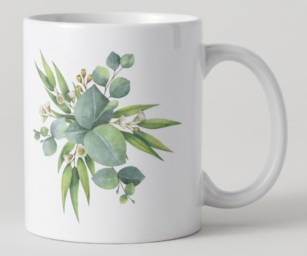 Mug - Bonne fête maman fleurs vertes