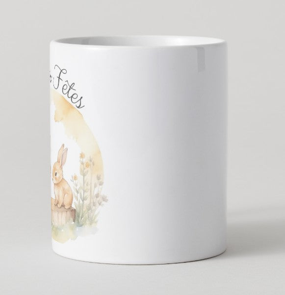 Mug "Joyeuses Fêtes" avec petit lapin